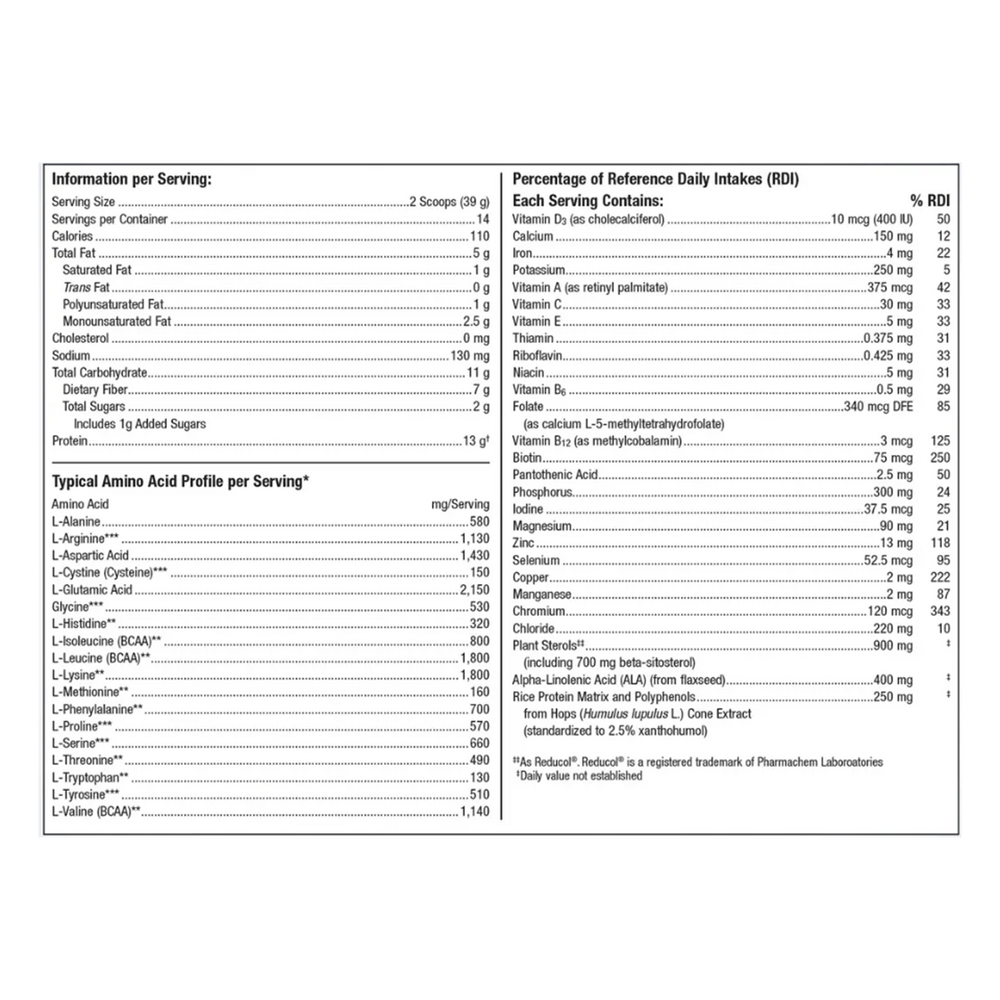 UltraMeal Cardio 360°® Pea & Rice Protein, Chocolate