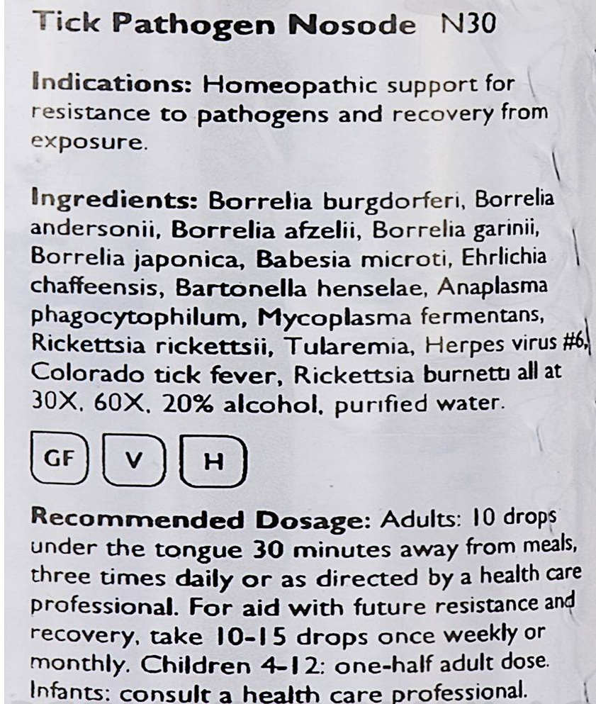 Tick Pathogen Nosode